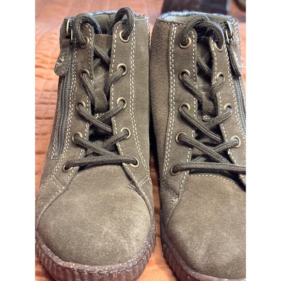 Clark Collection Bootie Boot Lace and Zipper Closure Green Size 5.5 - Picture 2 of 7